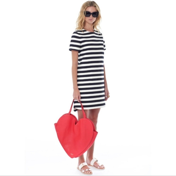 Kate Spade Striped Black and White Striped Shift Dress - Picture 3 of 10